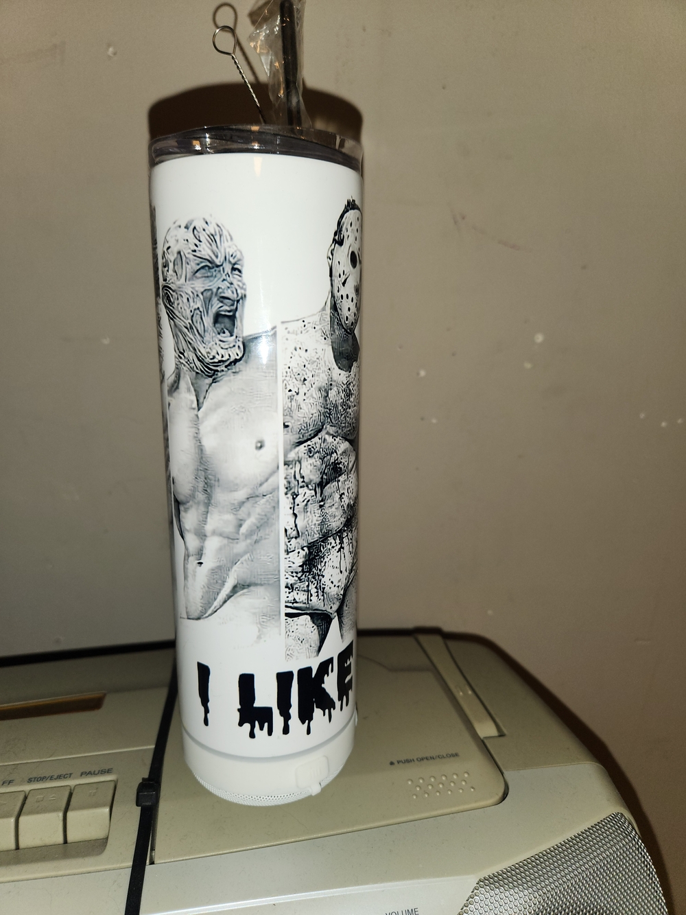 Blutooth Speaker Horror Character White Stainless Tumbler Brand New